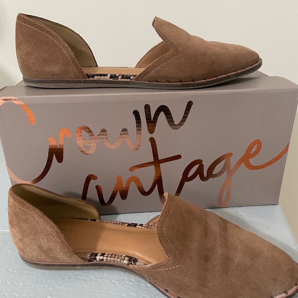 Suede brown shoe